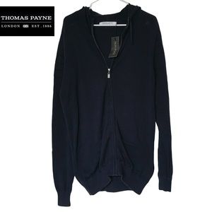 Thomas Payne Men’s zip up sweater hoodie Navy Size L
